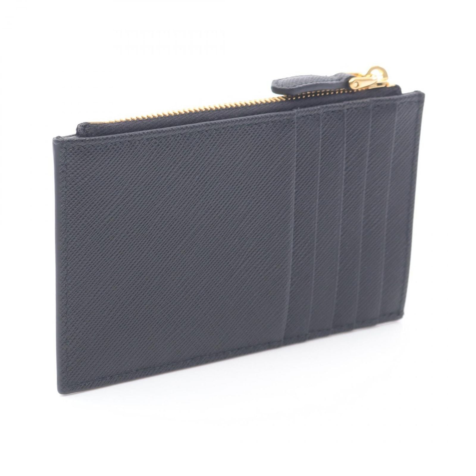 Prada Card Case Saffiano Triang 1mc086qhhf0002 Nero Saffiano Leather Card Case