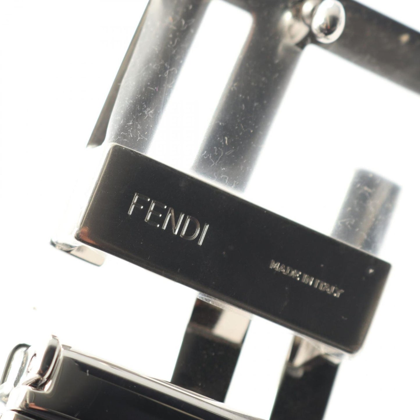 Fendi Belt Ff Logo Buckle 7c034470jf0gxn Black Leather Belt Men's New