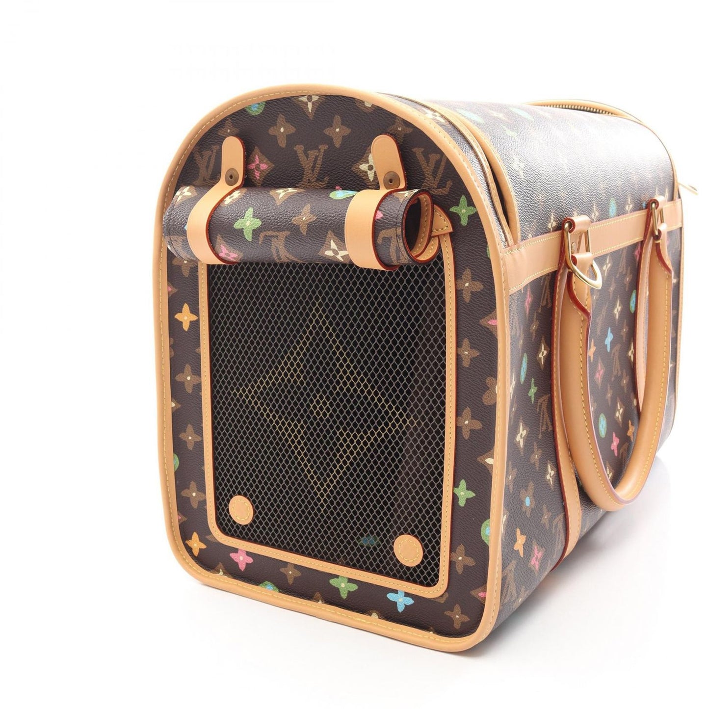 Louis Vuitton Handbag Sack Shiyan Nm M47066 PVC Coated Canvas Leather Sac