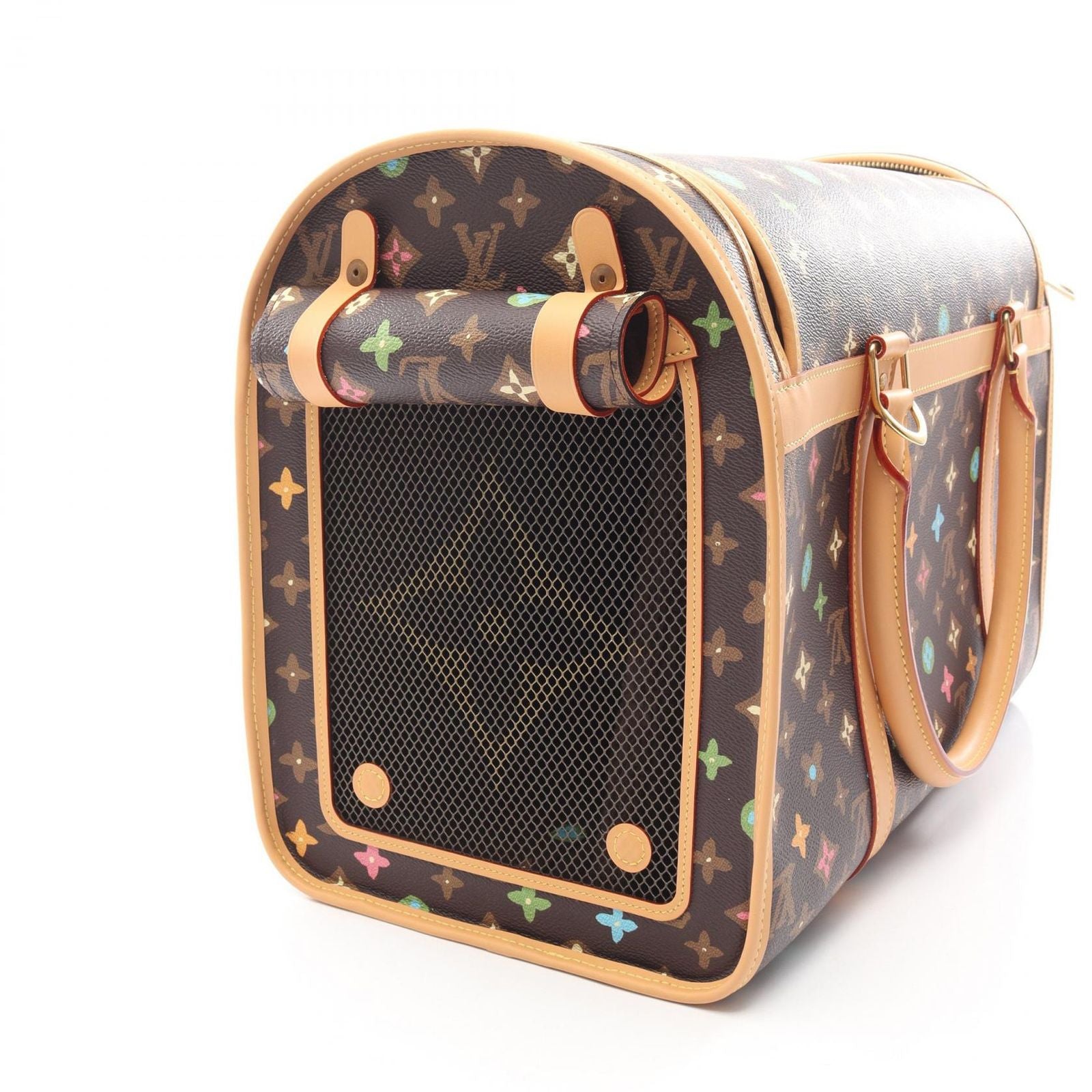 Louis Vuitton Handbag Sack Shiyan Nm M47066 PVC Coated Canvas Leather Sac