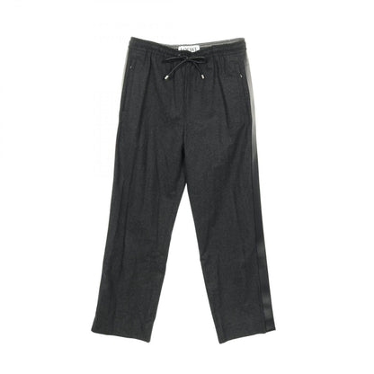 Loewe Pants Tracksuit Trousers Pants Gray Black Wool Pants Men's a