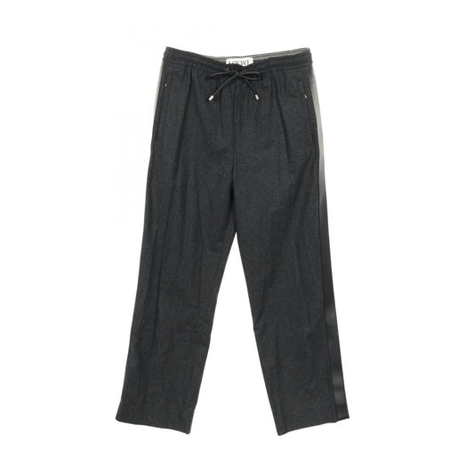 Loewe Pants Tracksuit Trousers Pants Gray Black Wool Pants Men's a