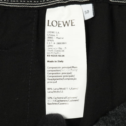 Loewe Pants Tracksuit Trousers Pants Gray Black Wool Pants Men's a