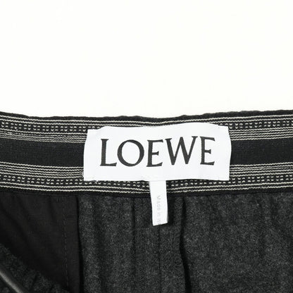 Loewe Pants Tracksuit Trousers Pants Gray Black Wool Pants Men's a
