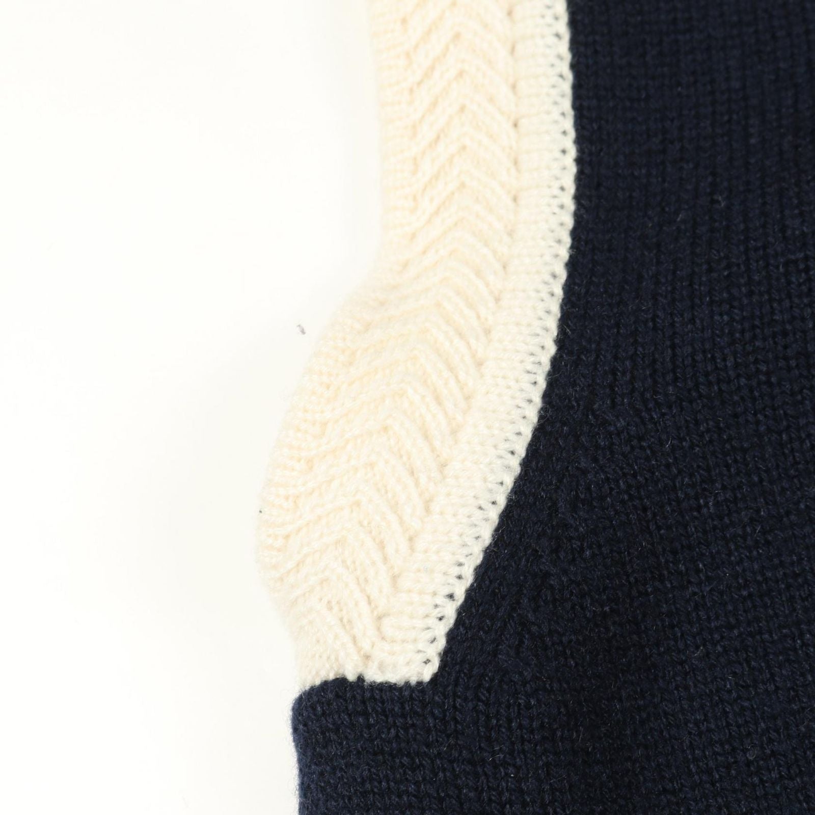 Chanel Vest Coco Mark Knit Navy Cashmere Knit Vest Women's a