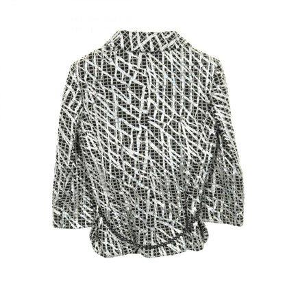 Chanel Coco Mark Pearl Button Nylon Wool Jacket Women's a