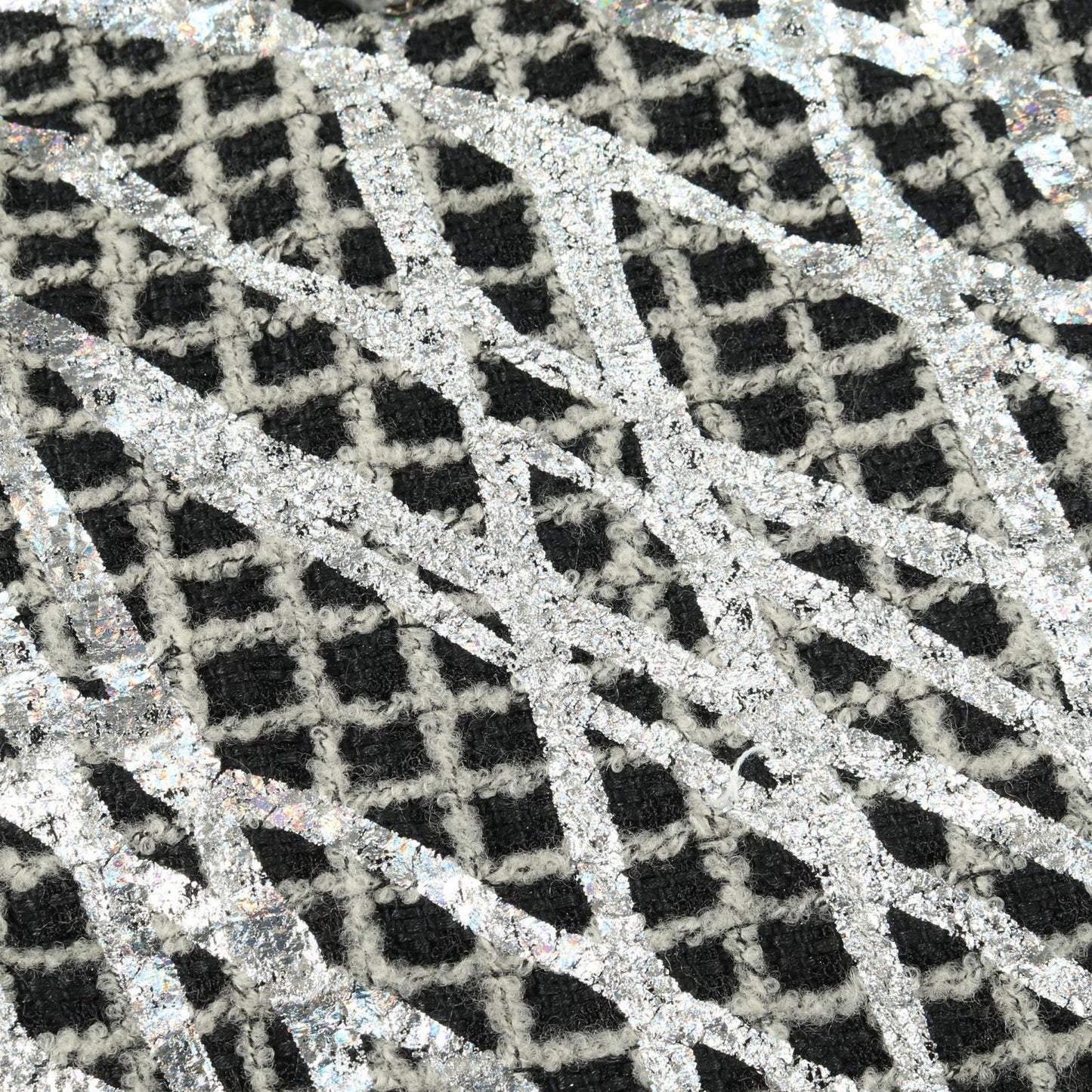 Chanel Coco Mark Pearl Button Nylon Wool Jacket Women's a