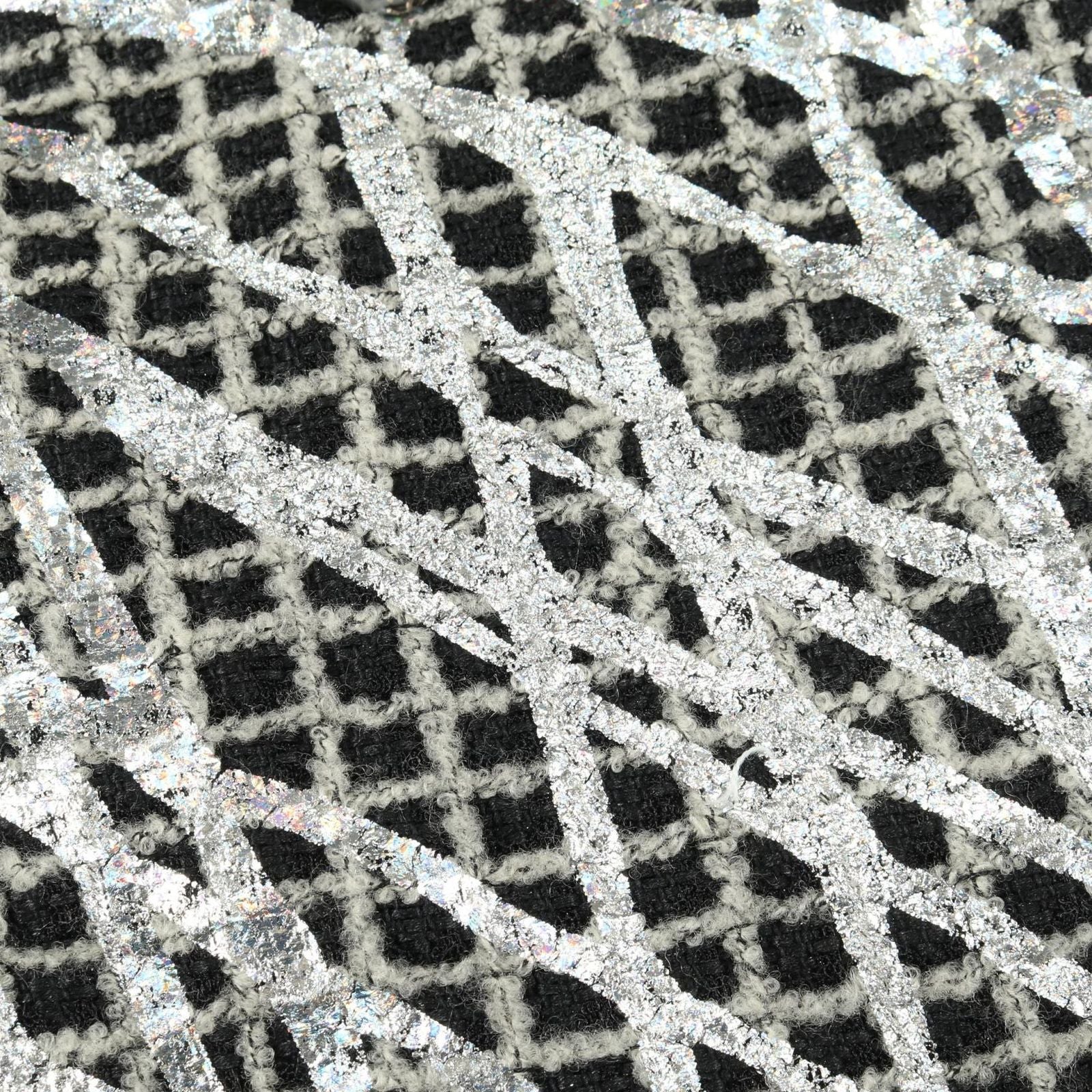 Chanel Coco Mark Pearl Button Nylon Wool Jacket Women's a