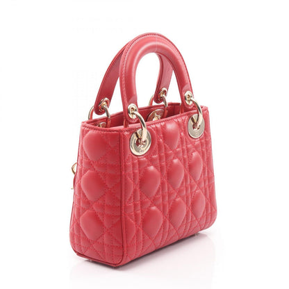 Dior Handbag Lady Dior Mini Cannage Red Leather Lady Dior Cannage 2way Tote