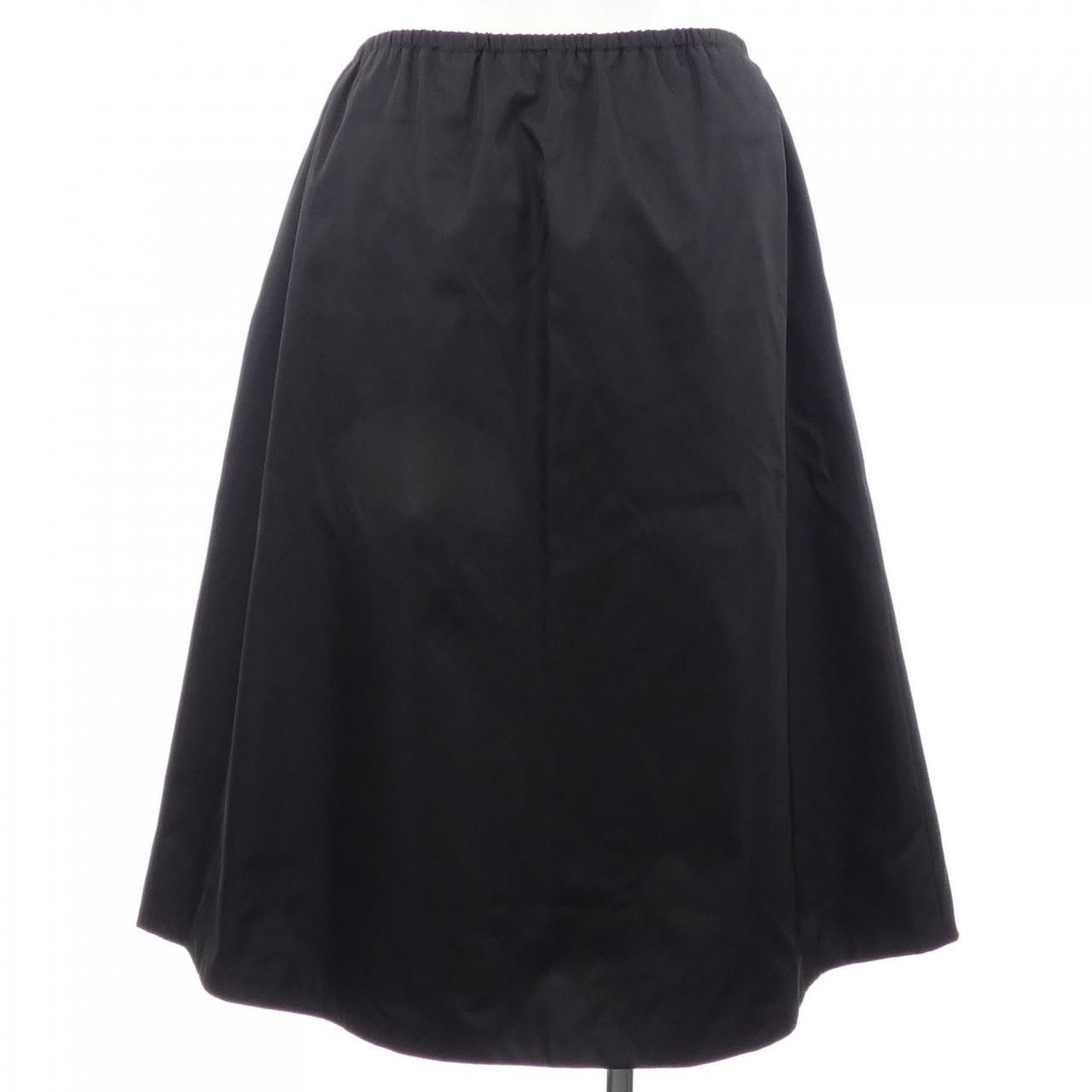 Prada Gabardine Flared Skirt Triangle Logo 21h881 S202 1wq8 Skirt