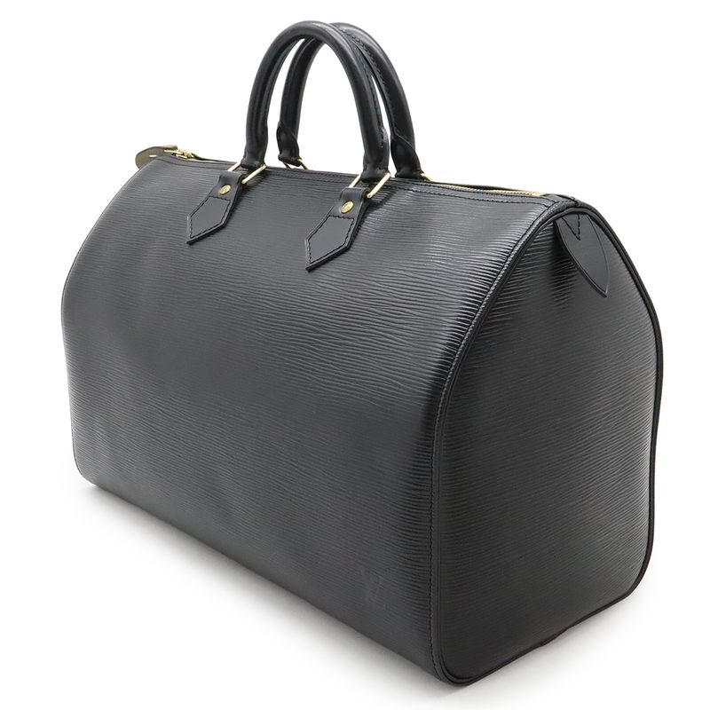 LOUIS VUITTON Epi Speedy 35 Handbag Boston Bag Leather Noir Black Black M42992