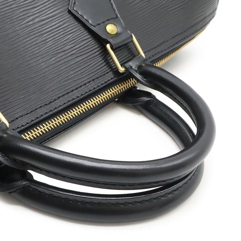 LOUIS VUITTON Epi Speedy 35 Handbag Boston Bag Leather Noir Black Black M42992