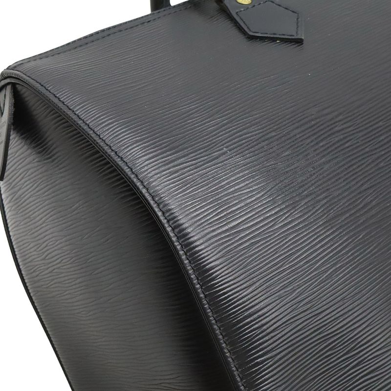 LOUIS VUITTON Epi Speedy 35 Handbag Boston Bag Leather Noir Black Black M42992