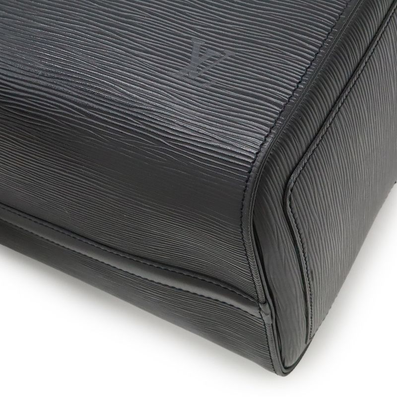 LOUIS VUITTON Epi Speedy 35 Handbag Boston Bag Leather Noir Black Black M42992