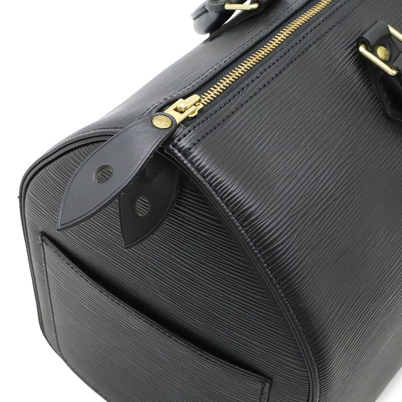 LOUIS VUITTON Epi Speedy 35 Handbag Boston Bag Leather Noir Black Black M42992