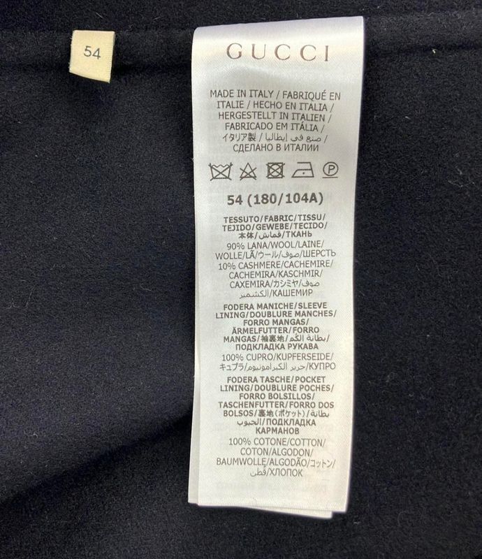 Gucci Double Breasted Coat Men's Size 54 (XXL) Gucci