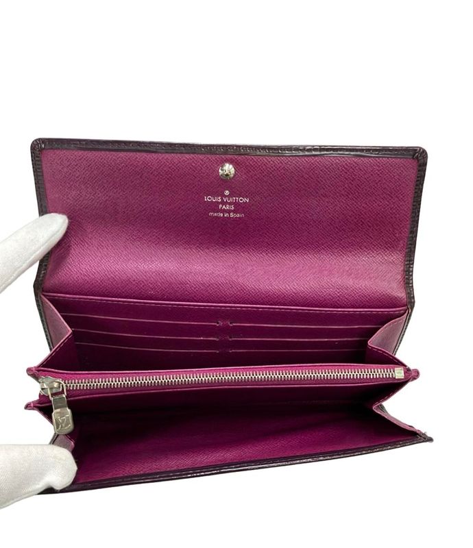 Louis Vuitton Long Wallet Leather Epi Portefeuille Sarah M6374k Ladies Louis