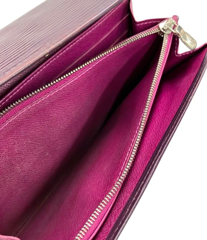 Louis Vuitton Long Wallet Leather Epi Portefeuille Sarah M6374k Ladies Louis