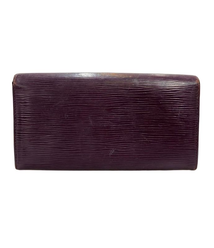 Louis Vuitton Long Wallet Leather Epi Portefeuille Sarah M6374k Ladies Louis