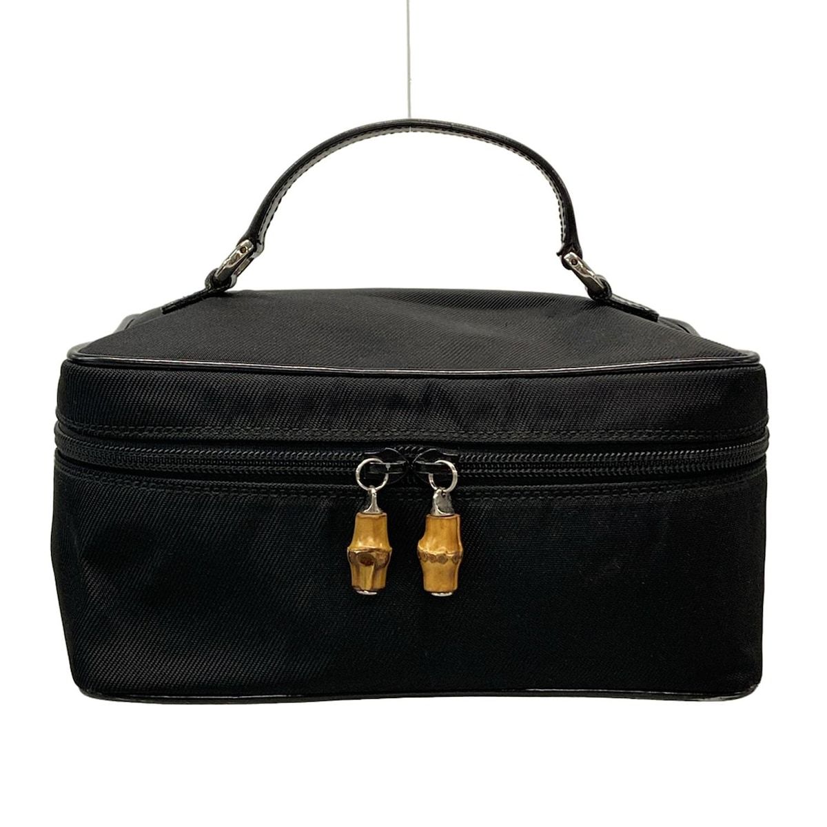 Gucci Vanity Bag Bamboo Black Leather