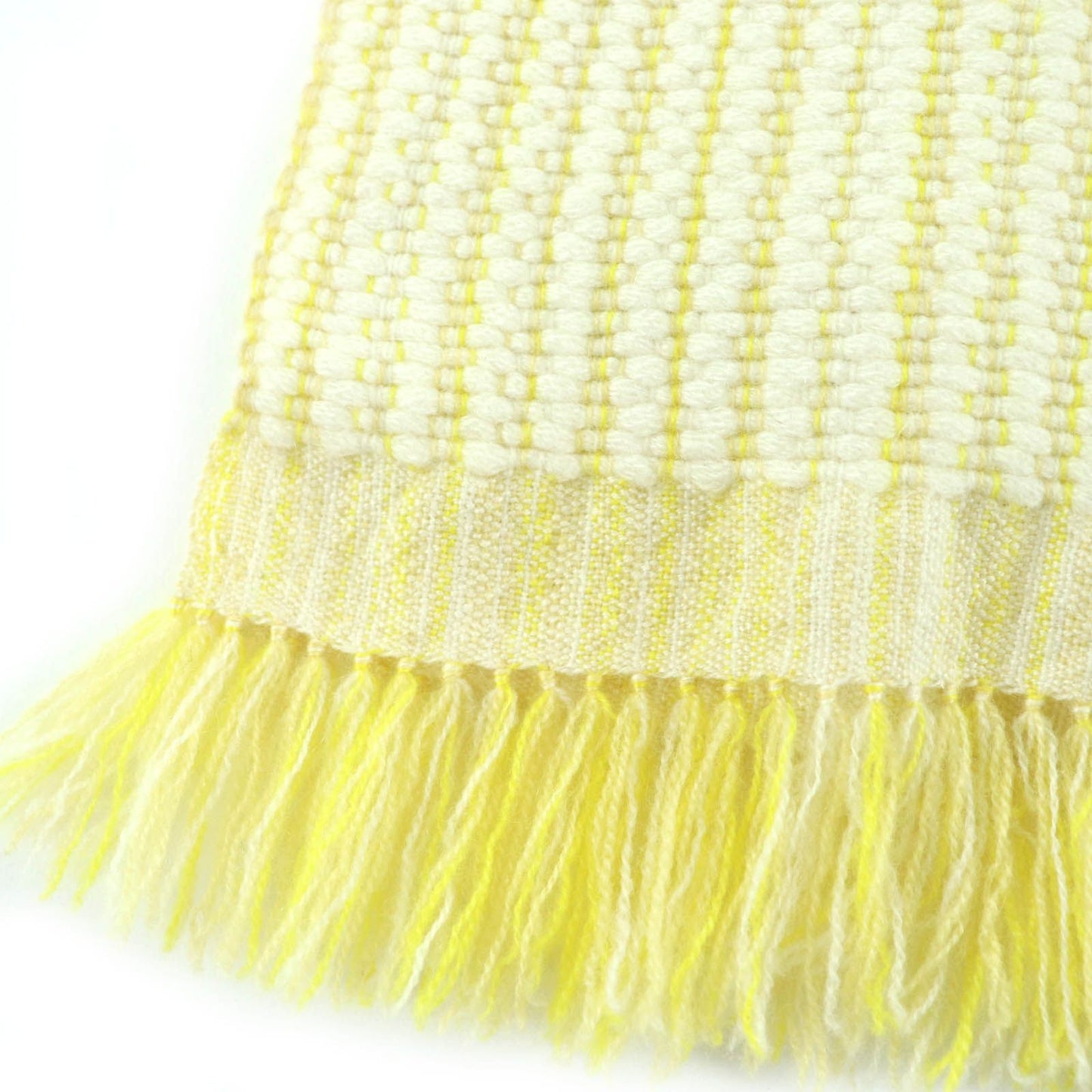 Hermes 100% Cashmere Wavy Double Face Fringe Knit Large