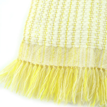 Hermes 100% Cashmere Wavy Double Face Fringe Knit Large