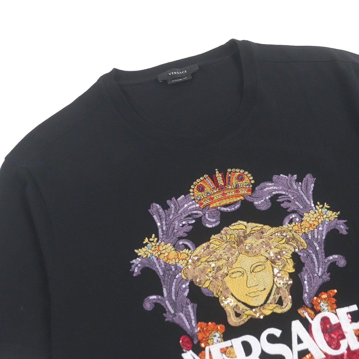 □Versace 2021 Michel Fit Medusa Logo Embroidery Sequin