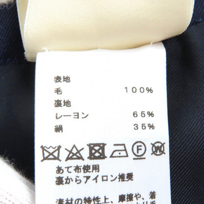 Unused Item△Hermes 21aw Wool Rayon Center Zip Tight Skirt Navy 34 Made in