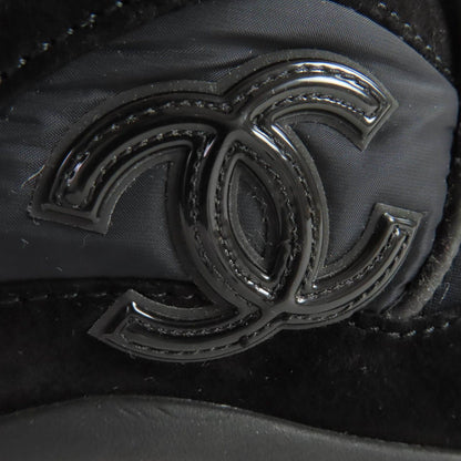 Chanel G34360 Suede Leather Coco Mark Low Cut
