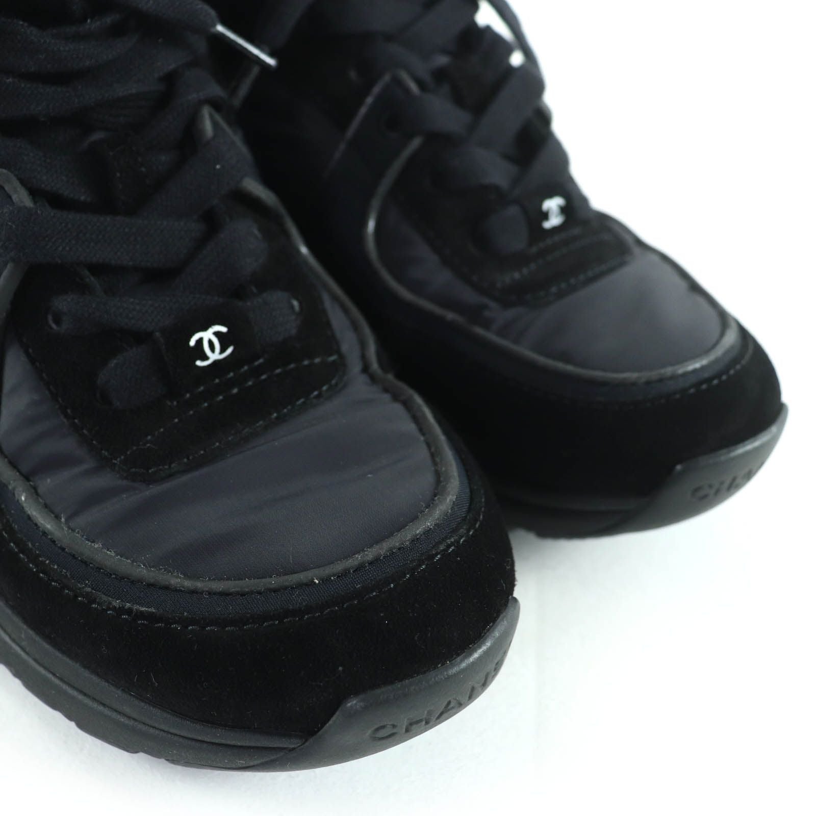 Chanel G34360 Suede Leather Coco Mark Low Cut
