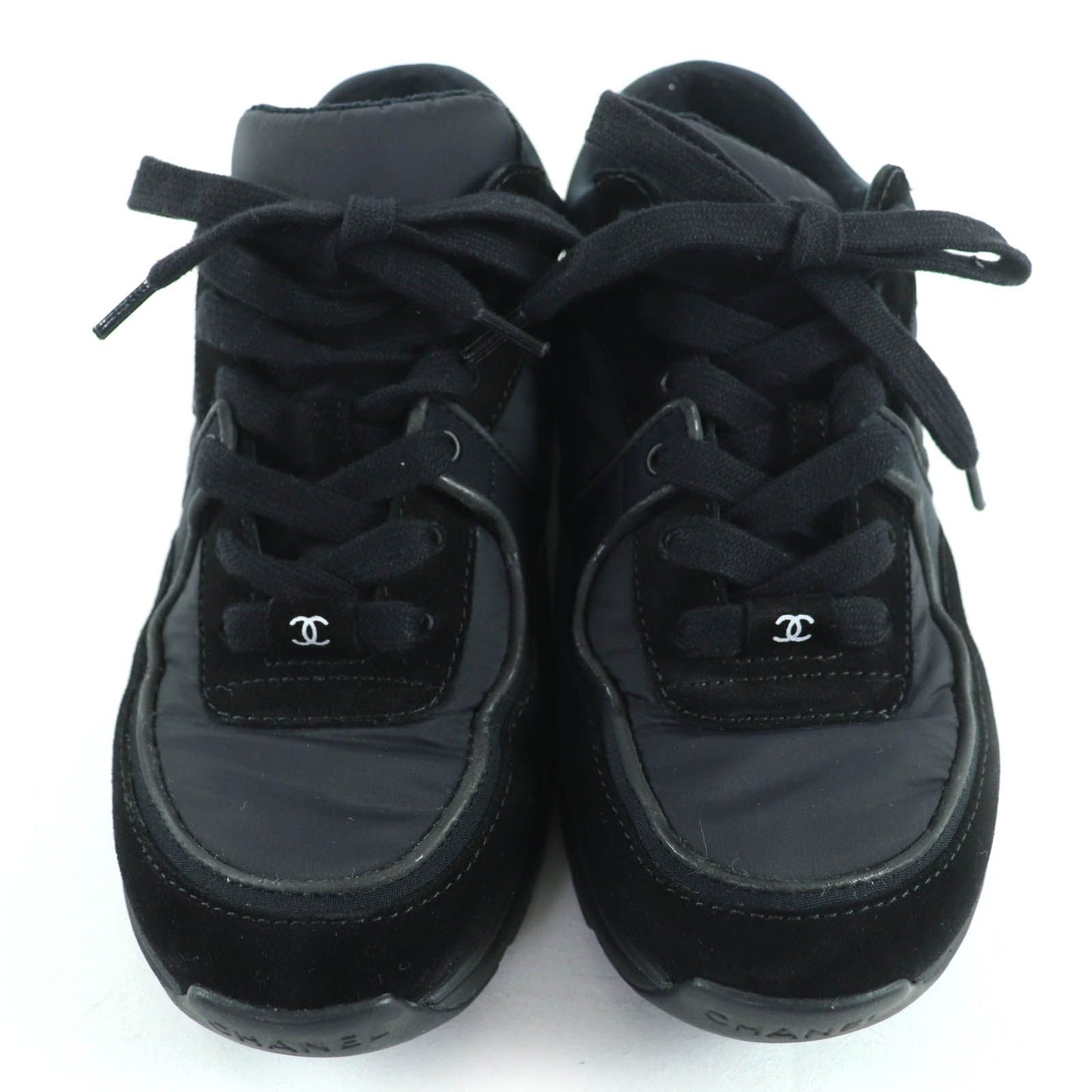 Chanel G34360 Suede Leather Coco Mark Low Cut
