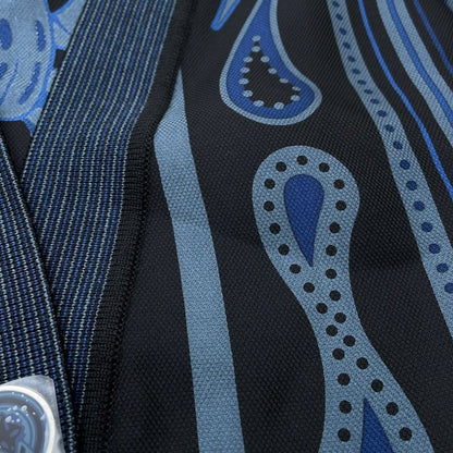Hermes Cardigan Twill Lane Long Sleeve Candy Libris Print 34 Noir Black -regris