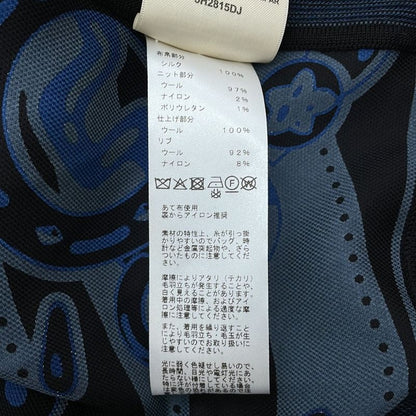 Hermes Cardigan Twill Lane Long Sleeve Candy Libris Print 34 Noir Black -regris