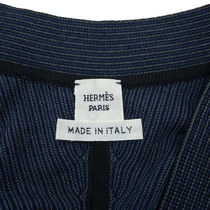 Hermes Cardigan Twill Lane Long Sleeve Candy Libris Print 34 Noir Black -regris
