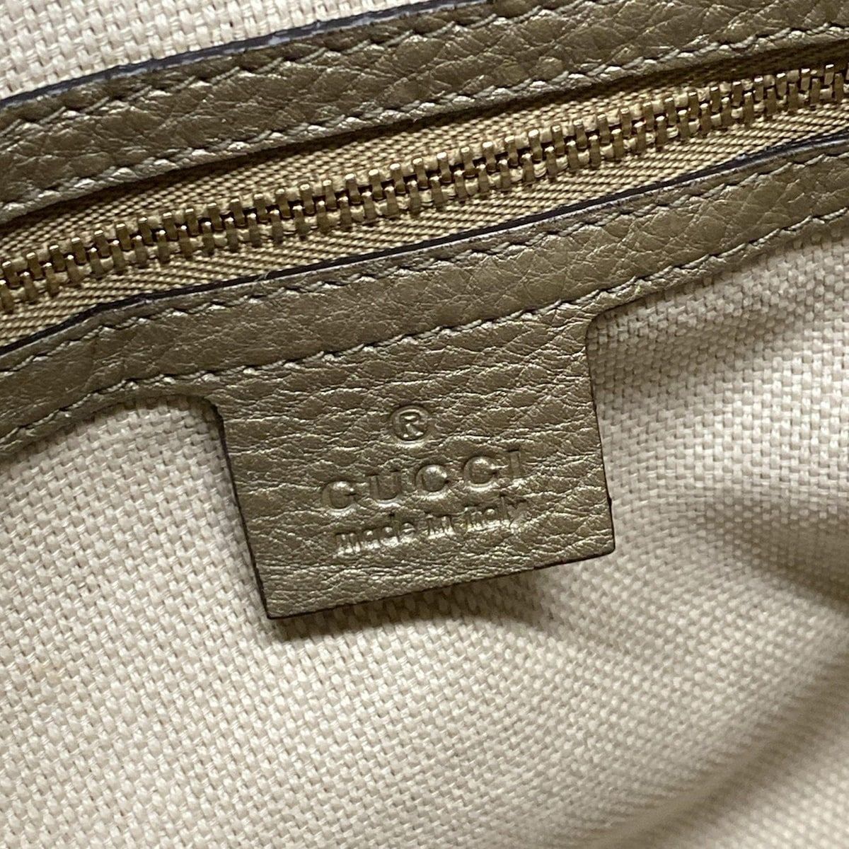 Gucci Tote Bag Soho 336751 Gold Leather