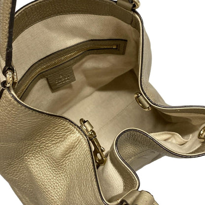 Gucci Tote Bag Soho 336751 Gold Leather