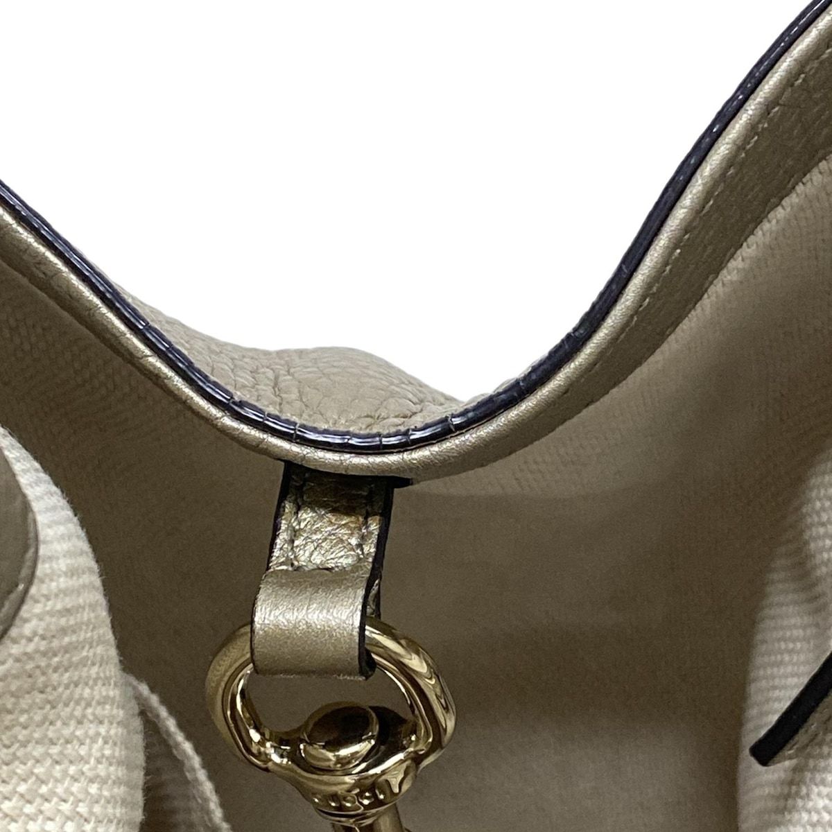 Gucci Tote Bag Soho 336751 Gold Leather