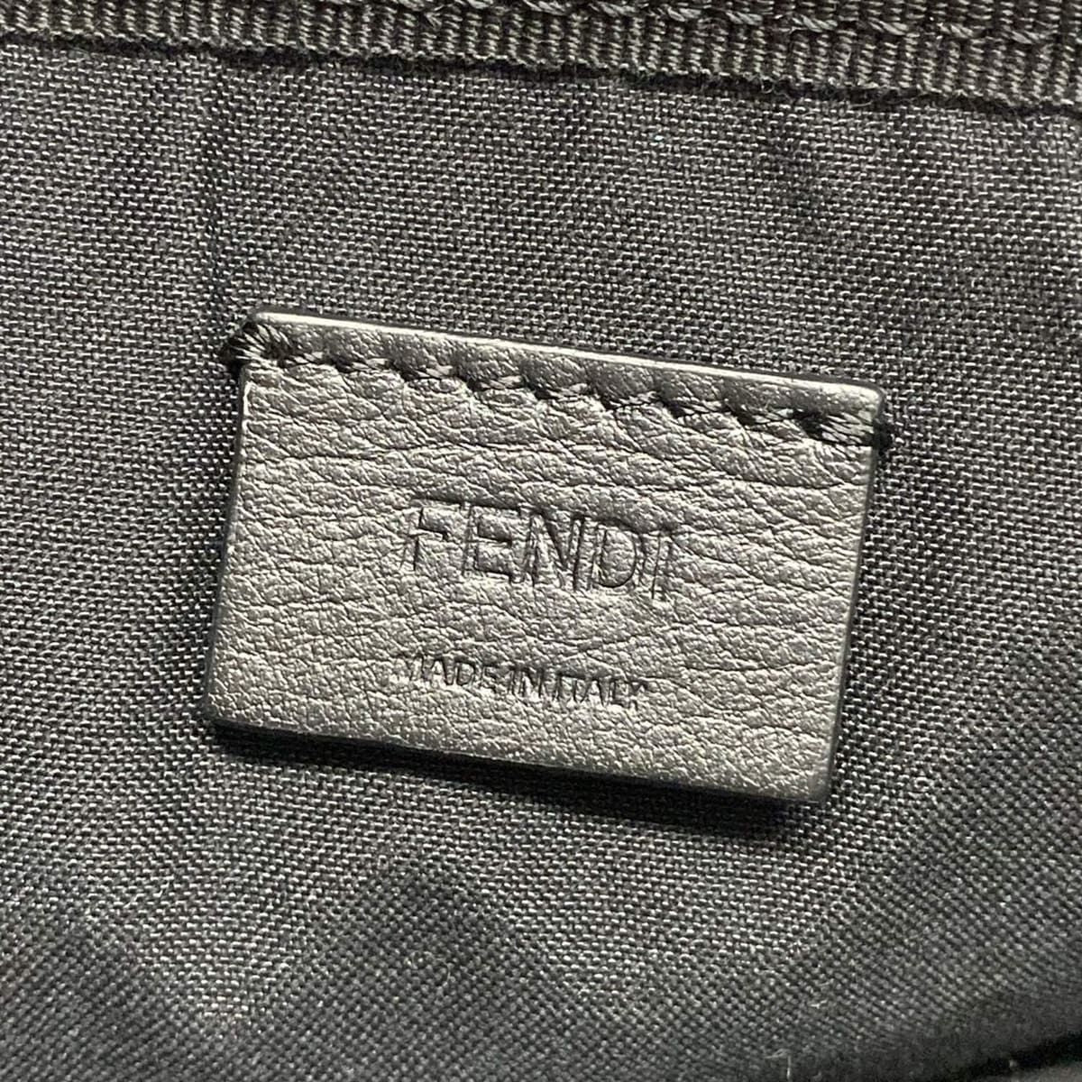 Fendi Shoulder Bag Easy Baguette 8bs044 Ivory X Black Chain Shoulder/strap