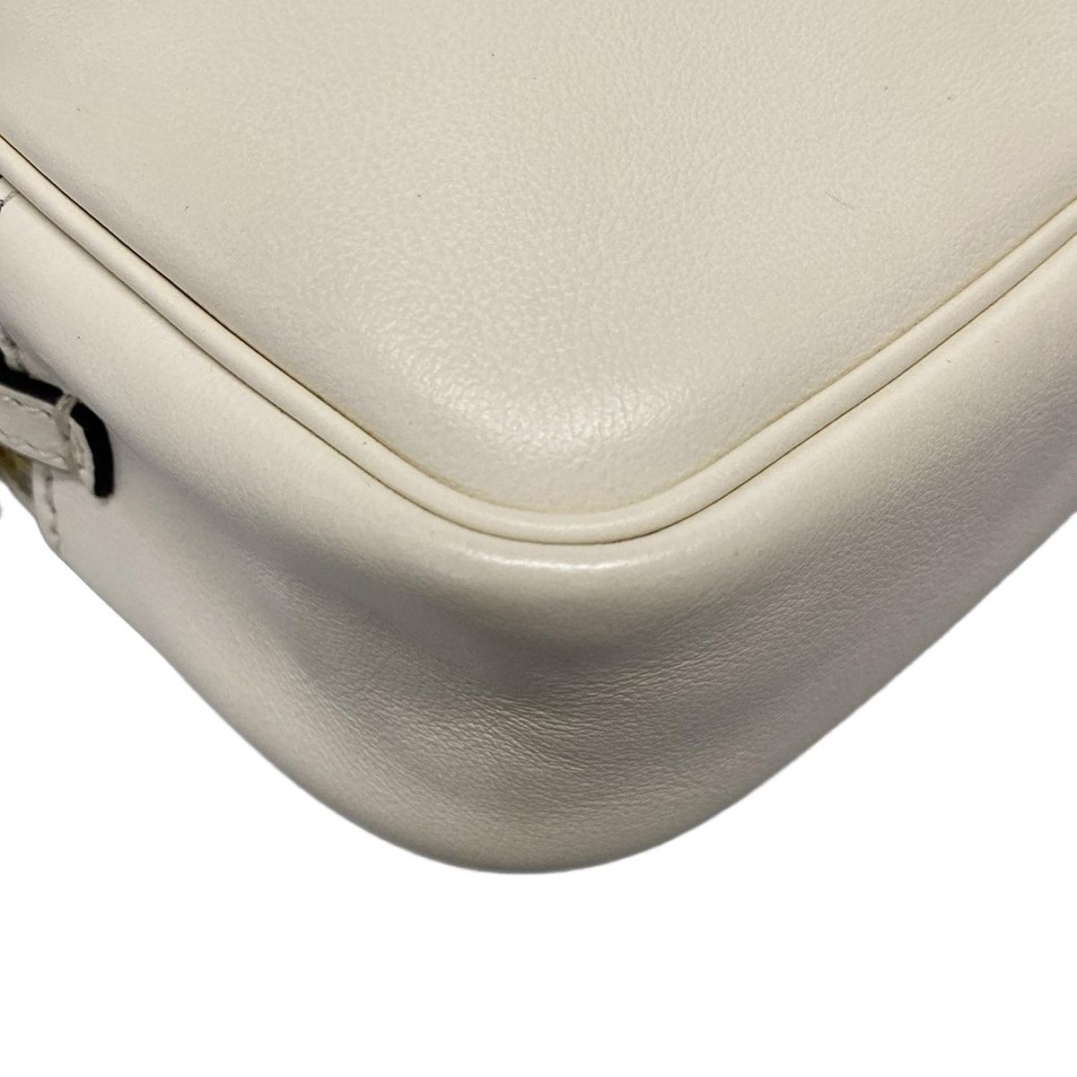 Fendi Shoulder Bag Easy Baguette 8bs044 Ivory X Black Chain Shoulder/strap