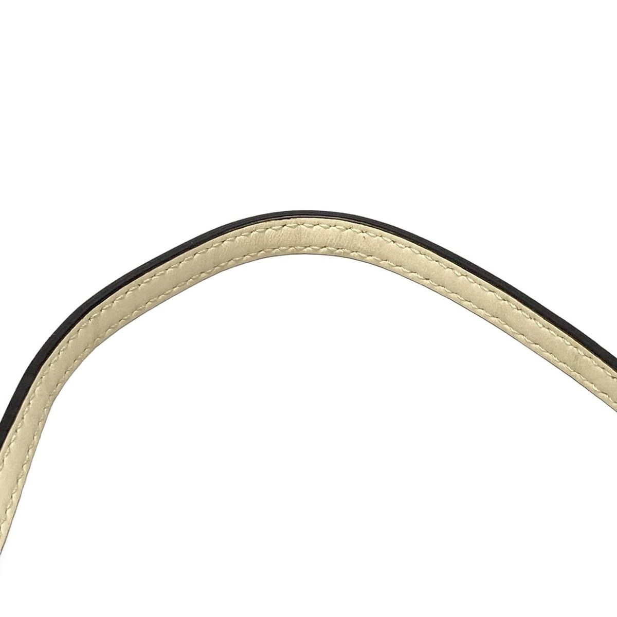 Fendi Shoulder Bag Easy Baguette 8bs044 Ivory X Black Chain Shoulder/strap