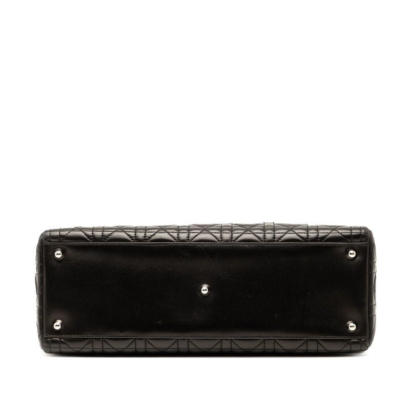 Dior Cannage Lady Dior Handbag Shoulder Bag 2way Black Lambskin Ladies Dior