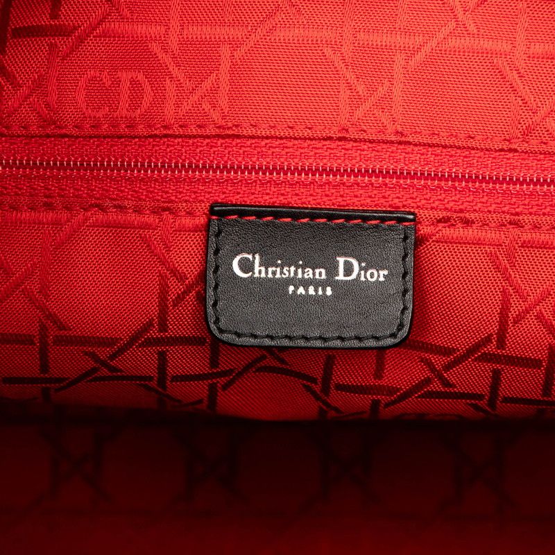 Dior Cannage Lady Dior Handbag Shoulder Bag 2way Black Lambskin Ladies Dior