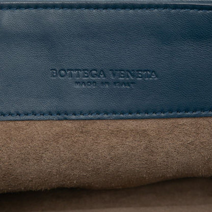 Bottega Veneta Intrecciato Crossbody Shoulder Bag Navy Leather Women's Bottega