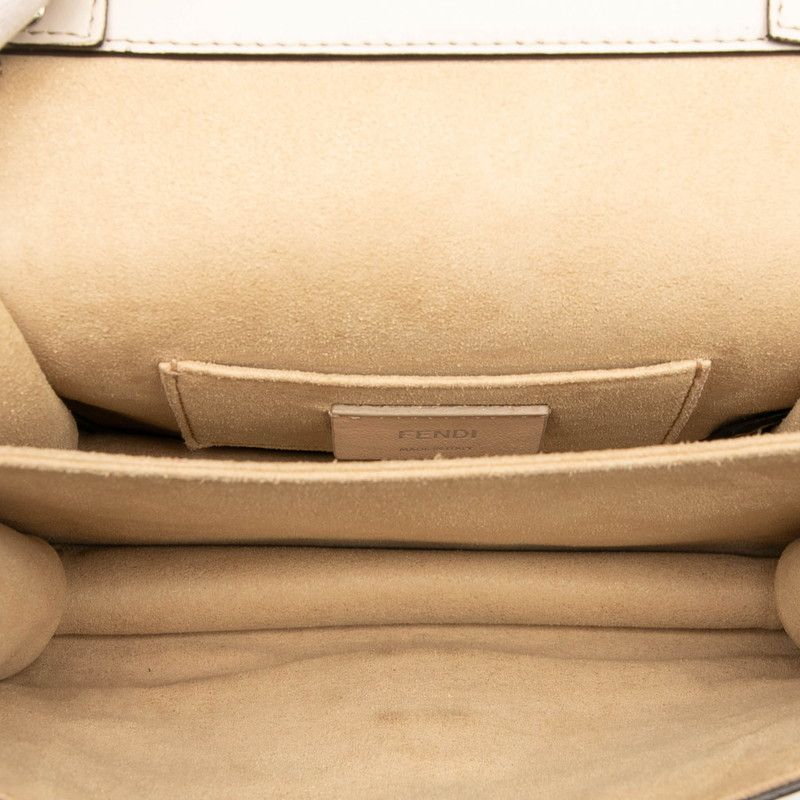 Fendi Canai Chain Shoulder Bag 8m0381 Beige Leather Women's Fendi