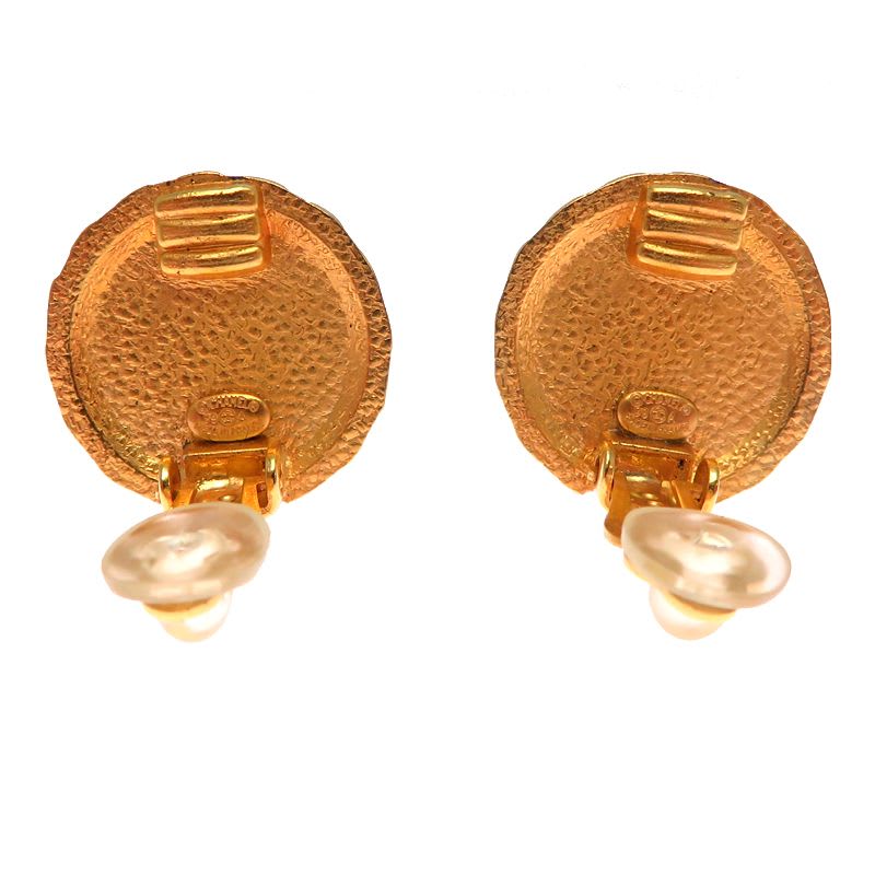 Chanel Quilted Gold-Tone Crystal Embellished