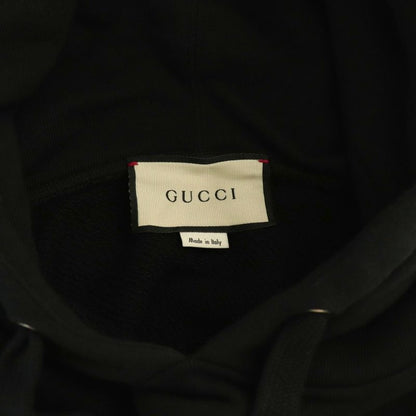 Gucci Sweat One Piece Pullover Logo Hood XS Black Cx • Gy20