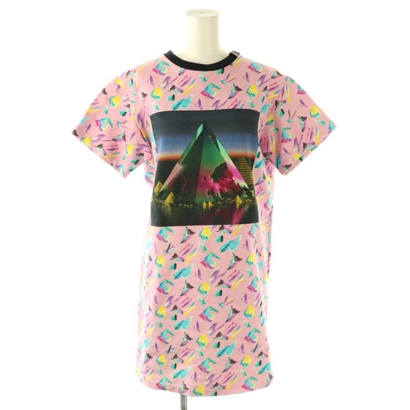Louis Vuitton Print Sweat Dress All Over Pattern M Pink Multicolor Cx • Gy20