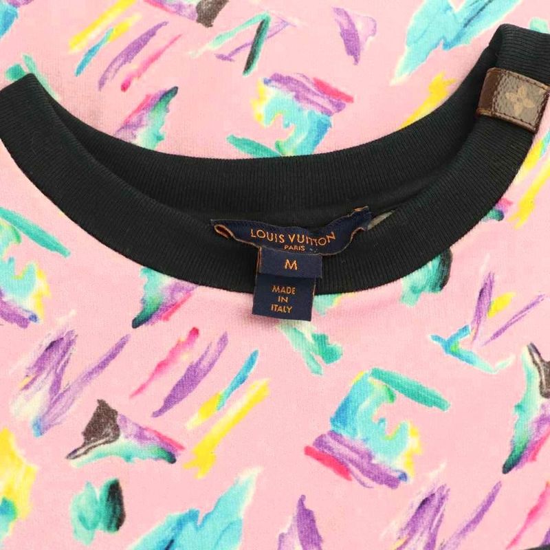 Louis Vuitton Print Sweat Dress All Over Pattern M Pink Multicolor Cx • Gy20