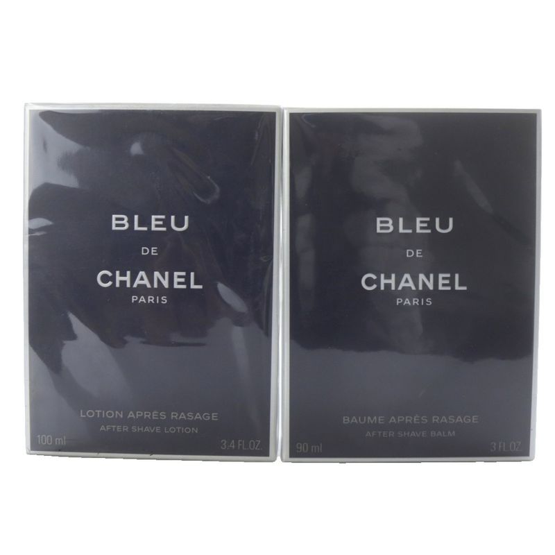 Chanel Bleu de Chanel Aftershave Lotion Moisturizer Set 100ml 90ml Black Yo6 •
