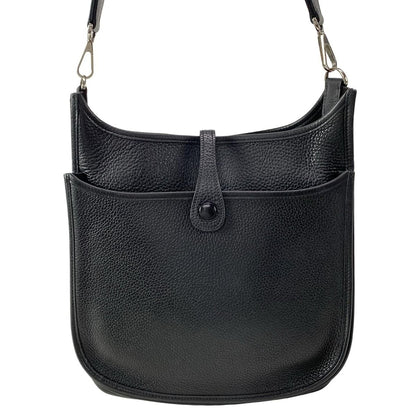 Hermes Shoulder Bag Evelyne Do PM Black Silver Hardware